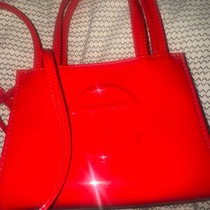 Telfar Glossy Red Tote Bag